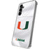University of Miami White Jersey Galaxy S24 Plus Clear Case